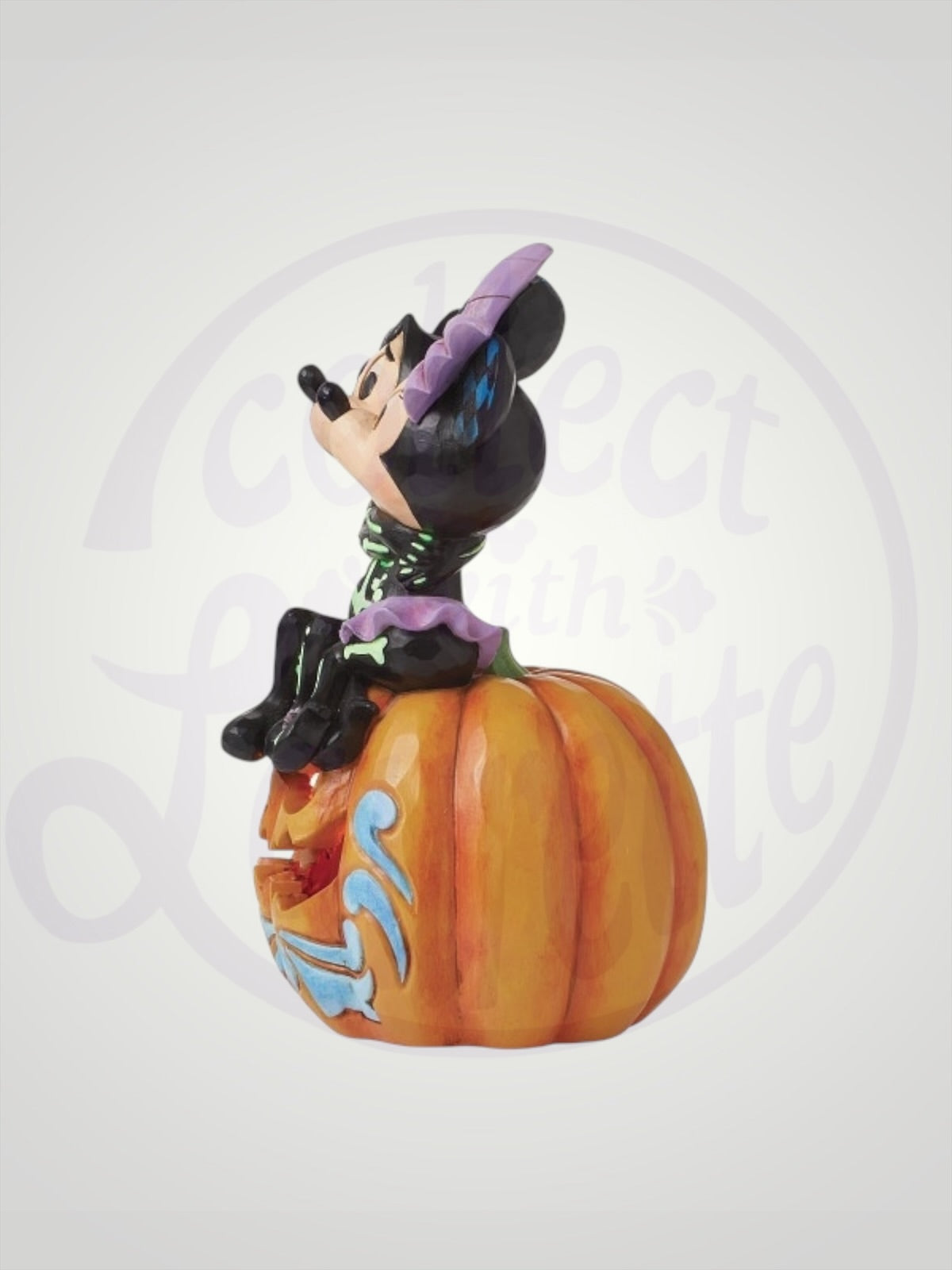 Jim Shore Disney Traditions - Spine-Tingling Sweethearts Mickey and Minnie Scared Skeletons Halloween Figurine
